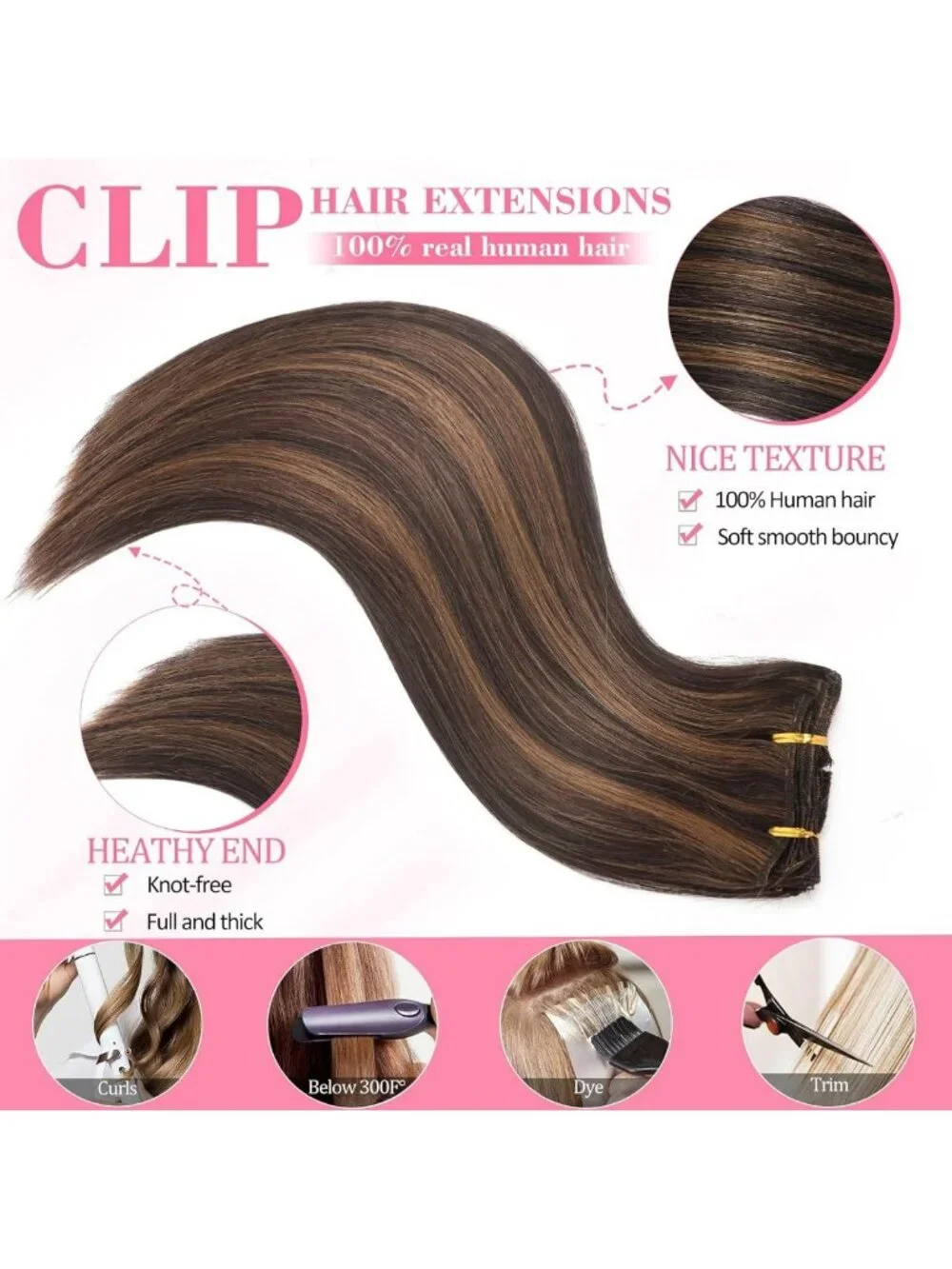 Seamless Clip-In Hair Extensions 16